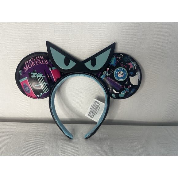 Disney Mickey Minnie Ears Headband Haunted Mansion Foolish Mortals Eyes Leota - Picture 1 of 3